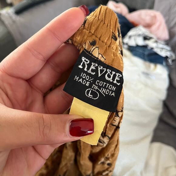 Vtg Revue Orange Boho Witchy Fairy Paisley Maxi Skirt Wmns L Hippy Cottagecore - Picture 9 of 10